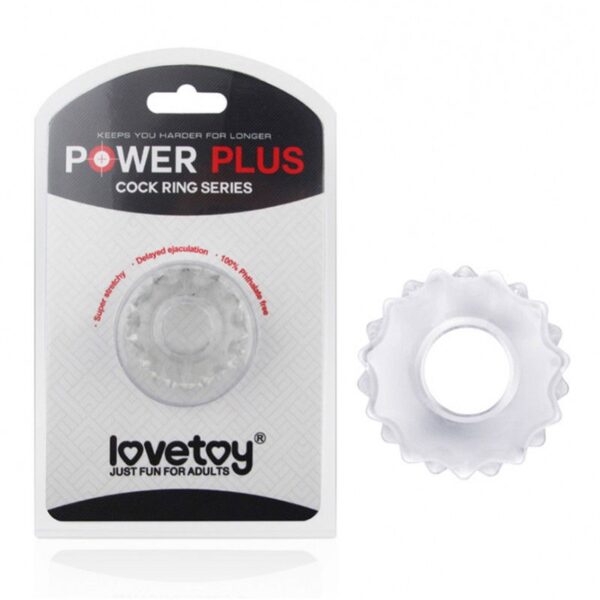 LoveToy - Power Plus - Flexible Cock Ring - Transparent