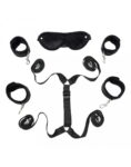 Rimba Under your mattress restraints set with mask, Black