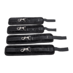 Rimba Under your mattress restraints set with mask, Black