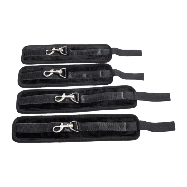 Rimba Under your mattress restraints set with mask, Black