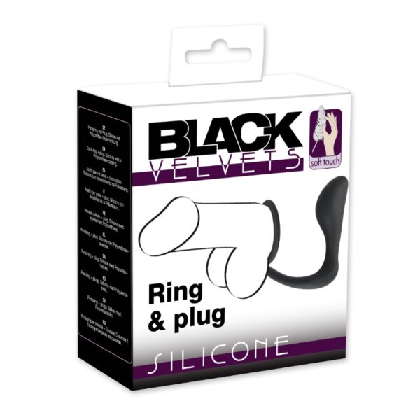 Black velvets ring&plug