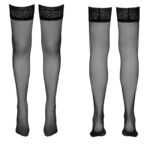 Cottelli hold-up kousen met kant - zwart