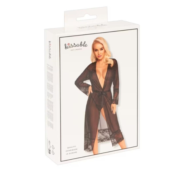 Kissable lange kimono zwart