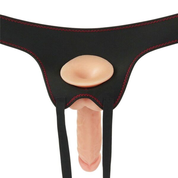 LoveToy - Easy Strap-on Set with Dildo with Balls 7.5" / 19 cm - Nude