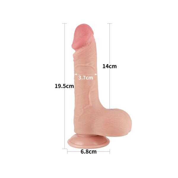 LoveToy Sliding Skin Dildo 7.5"/20.8 cm - Nude