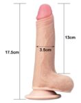 LoveToy Sliding Skin Dildo 7.0"/17.5 cm - Nude