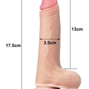 LoveToy Sliding Skin Dildo 7.0"/17.5 cm - Nude