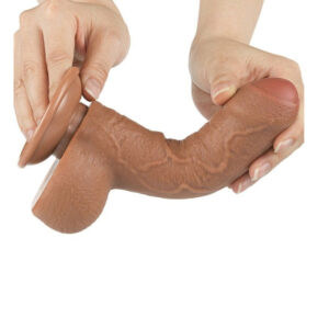 LoveToy Sliding Skin Dildo 7.0"/18.3 cm - brown