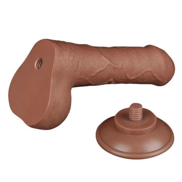 LoveToy Sliding Skin Dildo 7.0"/18.3 cm - brown