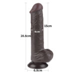 LoveToy Sliding Skin Dildo 8.0"/20.8 cm - Black