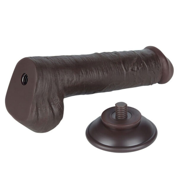 LoveToy Sliding Skin Dildo 8.0"/20.8 cm - Black