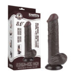 LoveToy Sliding Skin Dildo 8.0"/20.8 cm - Black