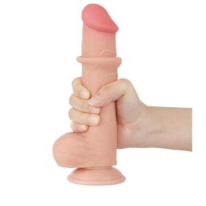 LoveToy Sliding Skin Dildo 8.0"/20.8 cm Nude