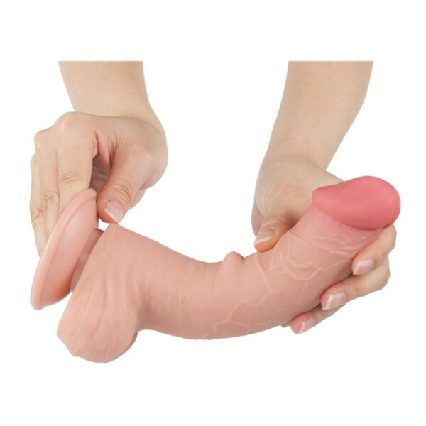 LoveToy Sliding Skin Dildo 8.0"/20.8 cm Nude