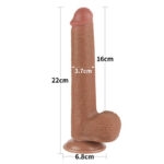LoveToy Sliding Skin Dildo 9.0"/24 cm - Brown