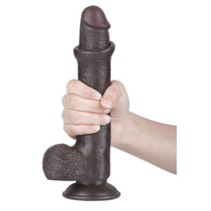 LoveToy Sliding Skin Dildo 9.5"/24 cm Black