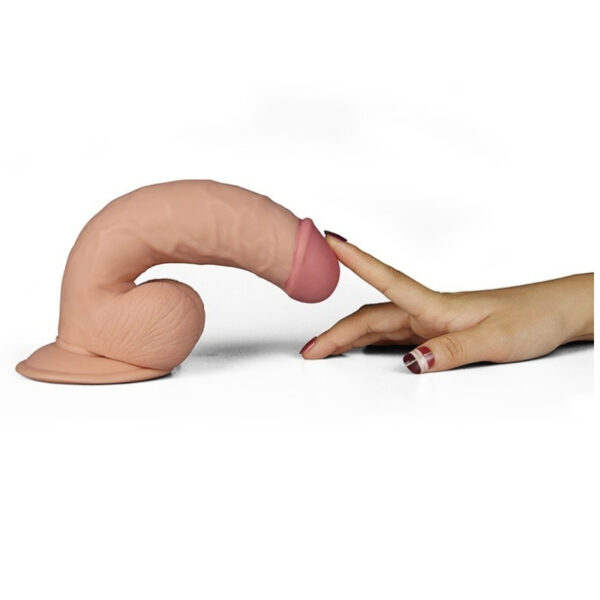 LoveToy The Ultra Soft Dude 8.5"/21.5 cm Realistic Vibrating Dildo met RC