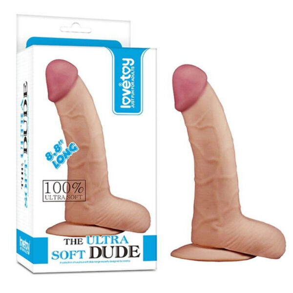 LoveToy The Ultra Soft Dude 8.8"/22 cm - Realistic Dildo
