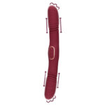 Loveline Double-Sided thrusting vibrator - Dark cherry
