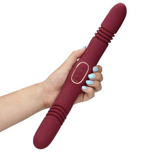 Loveline Double-Sided thrusting vibrator - Dark cherry