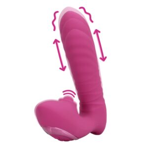 Loveline Thrusting and Tapping Vibrator - Pink