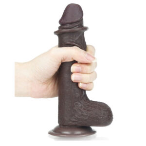 Lovetoy Sliding Skin Dildo 7.0"/17.5 cm - Black