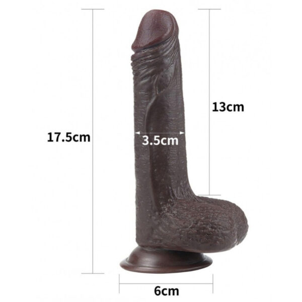 Lovetoy Sliding Skin Dildo 7.0"/17.5 cm - Black