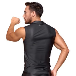 Nek zwart shirt met borstzakken