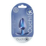 Ouch Silicone Anal Plug M- Metallic Blue