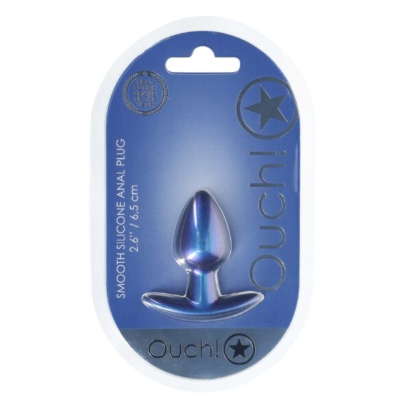Ouch Silicone Anal Plug S - Metallic Blue