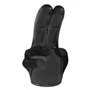 POWER Wand Double Finger Vibrator Opzetstuk Zwart