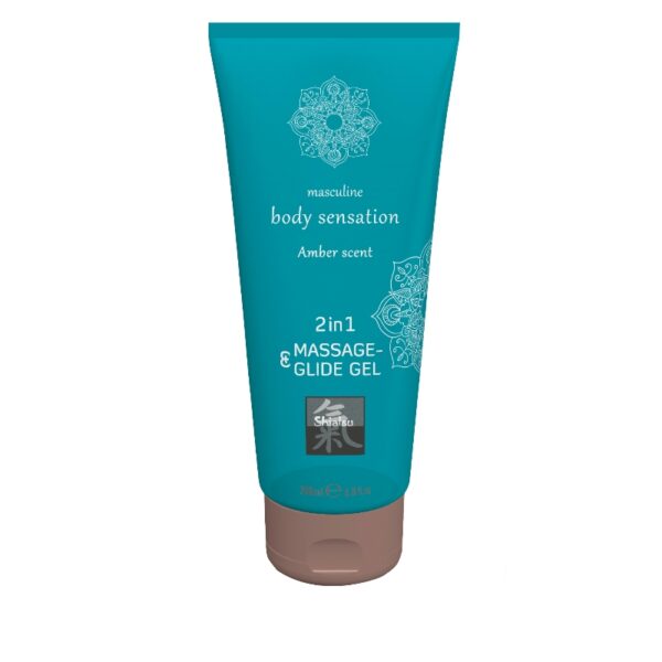 Shiatsu 2 in 1 massage en glijmiddel Amber Scent