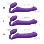 Strap-on-me Vibrerende buigbare strap-on PAARS-L