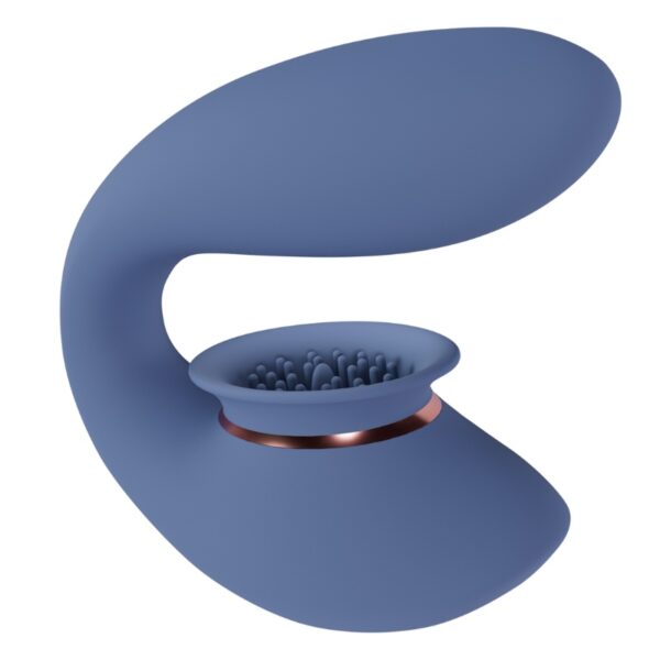 Twitch 3 - Rechargeable Vibrator and Suction - Blue/gray