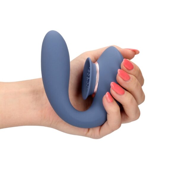Twitch 3 - Rechargeable Vibrator and Suction - Blue/gray