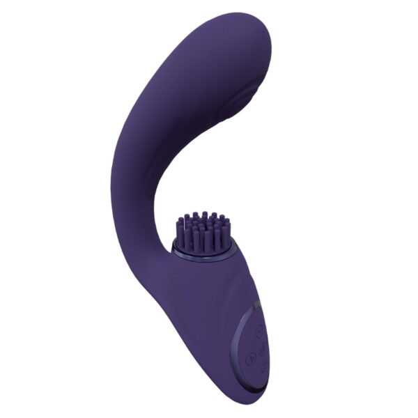 Vive Gen - Triple Motor G-Spot Vibrator with Pulse Wave and Vibrating Bristles - Purple