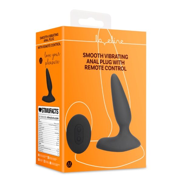 Loveline - Vibrating Anal Plug with RC - Black