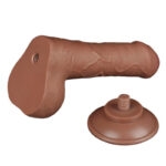 LoveToy Sliding Skin Dildo 8.0"/20.8 cm - brown