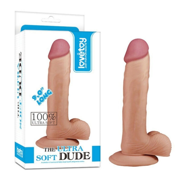 Lovetoy The Ultra Soft Dude 9"/23 cm - Realistic Dildo Nude