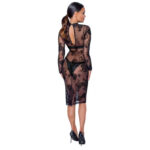 NOIR Midi jurk Flock Print