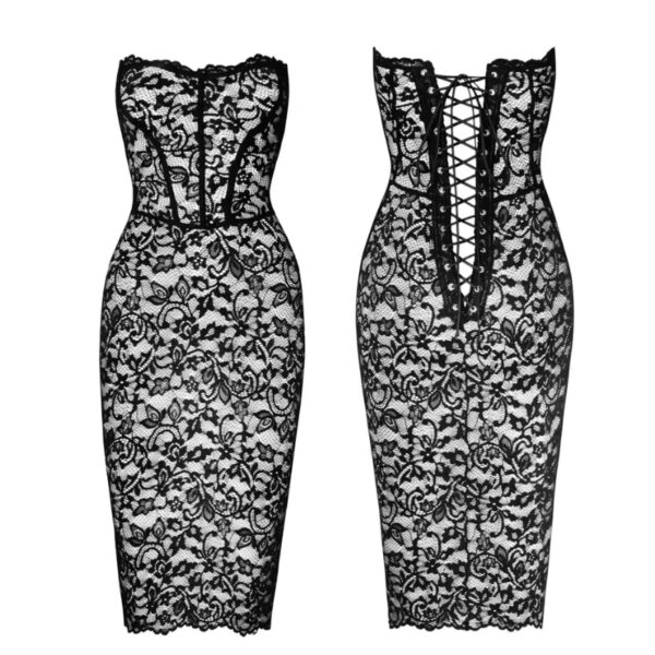 Noir Libido Corset Dress lang