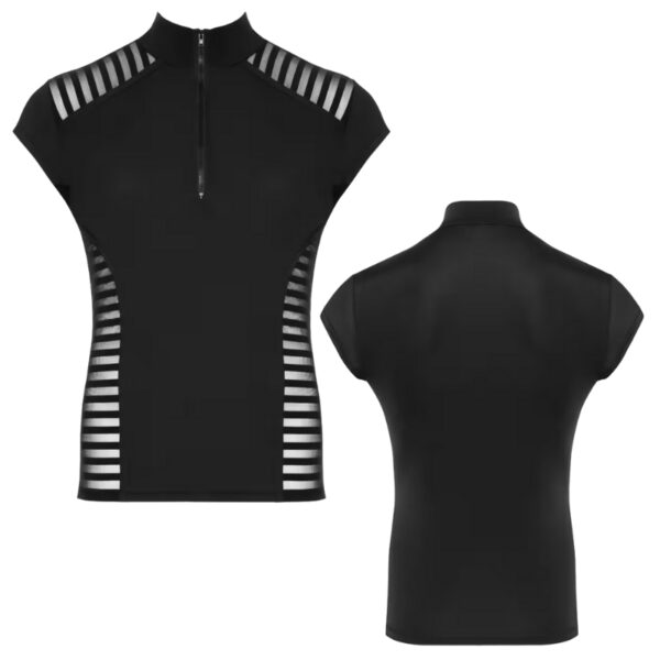 Svenjoyment Shirt met doorzichtige strepen