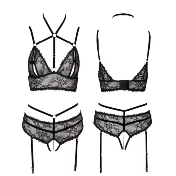 Abierta Fina - Bralette & Jarretel set