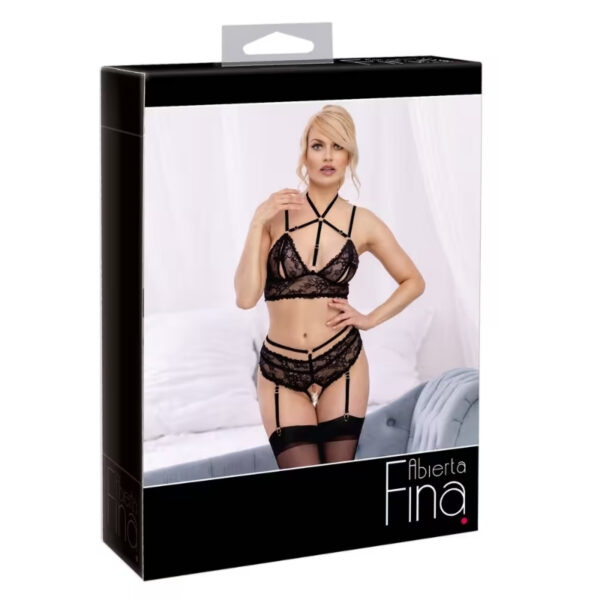 Abierta Fina - Bralette & Jarretel set