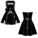 Black Level Vinyl Dress strapless