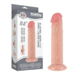 LoveToy Sliding Skin Dildo - 8.0"/20.8 cm - zonder ballen Nude