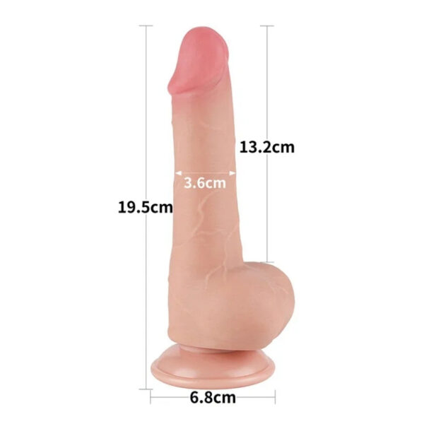 LoveToy Sliding Skin Dildo 7.5" / 19.5 cm - Nude