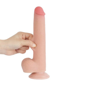 LoveToy Sliding Skin Dildo 9.0"/24 cm - Nude