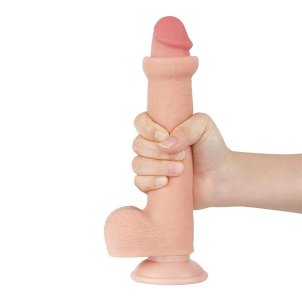 LoveToy Sliding Skin Dildo 9.0"/24 cm - Nude