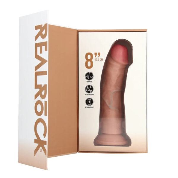 Realrock Vibrating Dildo - 8"/20,5 cm
